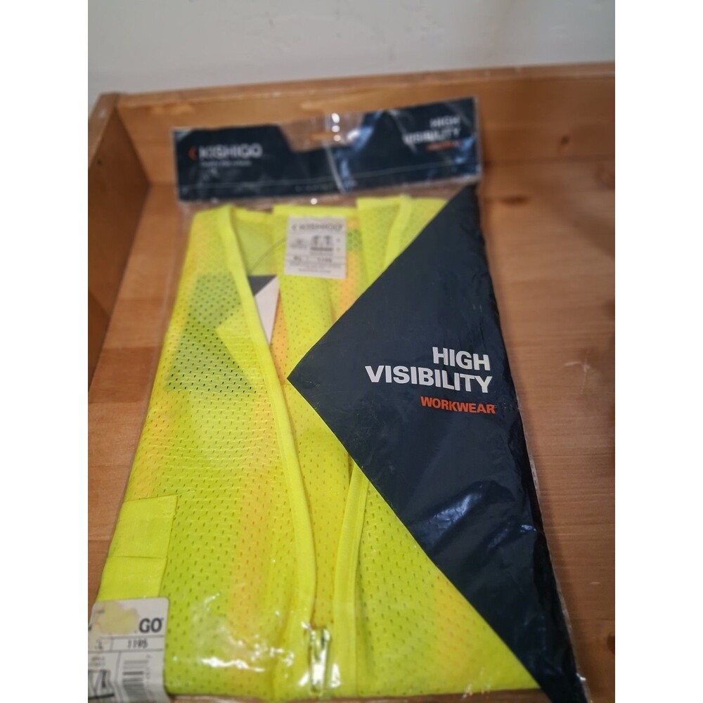 NEW KISHIGO SAFETY VEST, XL HIGH VISIBILITY Yellow 1195